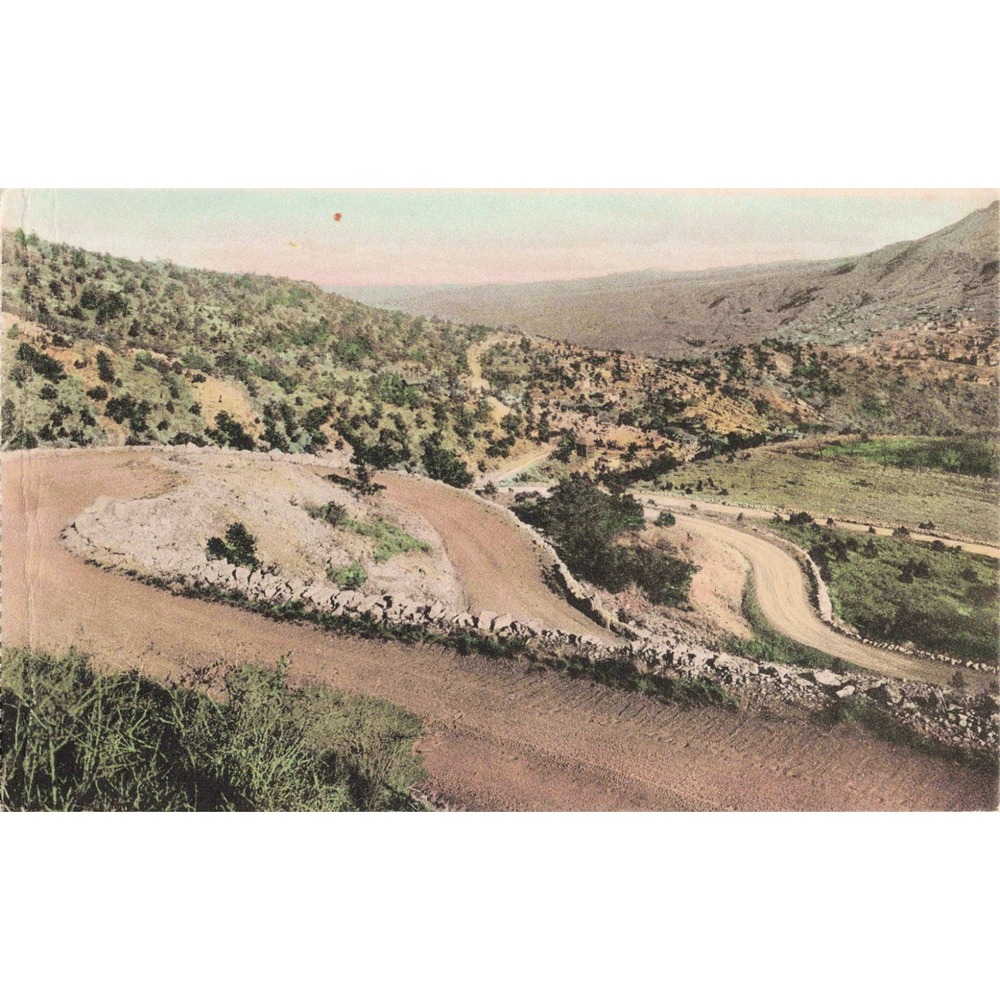 Manitou Springs Colorado Serpentine Drive RPPC Vtg Albertype Postcard